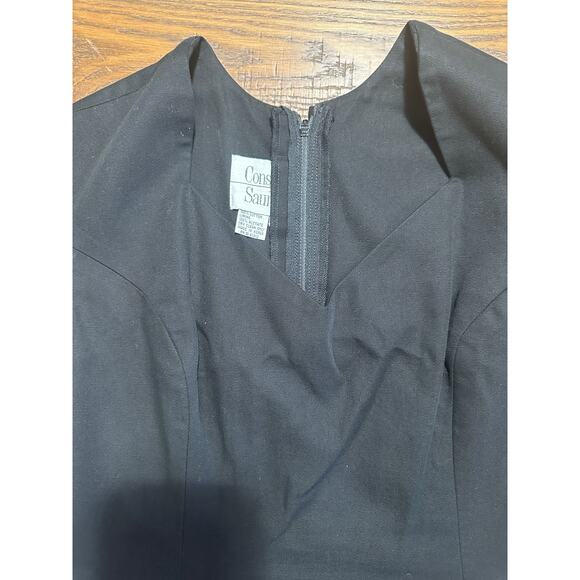 Vintage Constance Saunders Black Cotton Dress - Picture 4 of 5